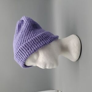 Handmade Winter Hat Purple Adult S/M